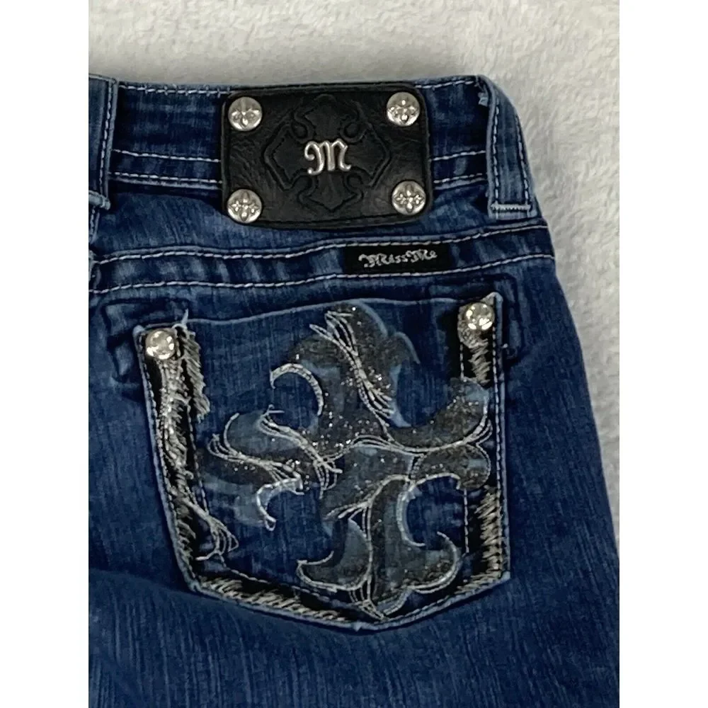 Miss Me Skinny Jeans Women'sLow Rise  Medium‎ Wash Blue Size 27